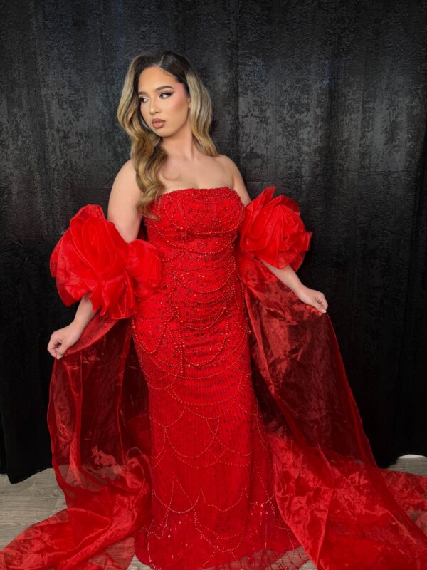 Kelya - Robe Moderne Rouge — Réf. DR-001